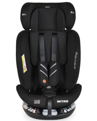 Autosjedalica Moni - Nitro, IsoFix, i-Size, 40-150 cm, crna - 3