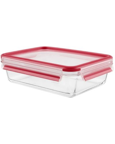Staklena kutija za hranu Tefal - Clip & Close, 700 ml, crvena - 1
