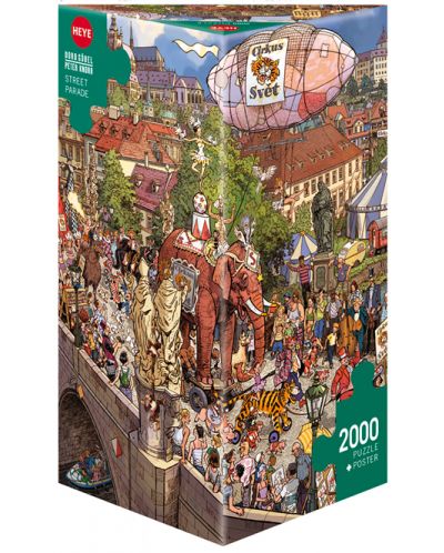 Puzzle Heye od 2000 dijelova - Ulična parada, Doro Göbel i Peter Knorr - 1