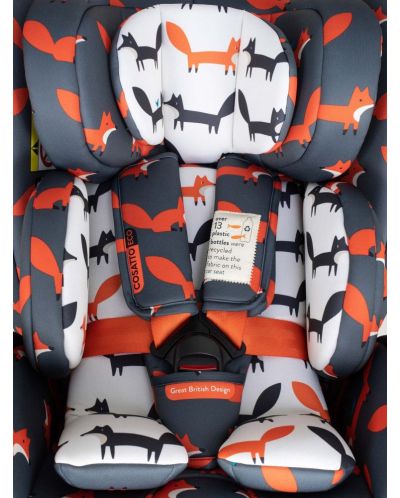 Autosjedalica Cosatto - All in All Rotate, 0-36 kg, s IsoFix, I-Size, Charcoal Mister Fox - 3