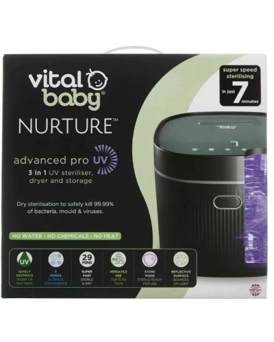 UV sterilizator Vital Baby - Advanced Pro s funkcijom sušenja, crni - 6