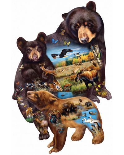 Slagalica SunsOut od 1000 dijelova - Obiteljska medvjeđa avantura, Cynthia Fisher - 1