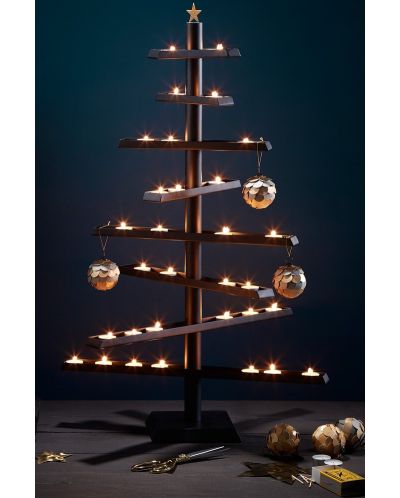 Svijećnjak Božićno drvce Philippi - Soho, 20 x 62 x 100 cm, crni - 2