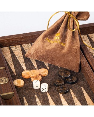 Backgammon od prirodnog pluta, 30 х 20 cm - 5