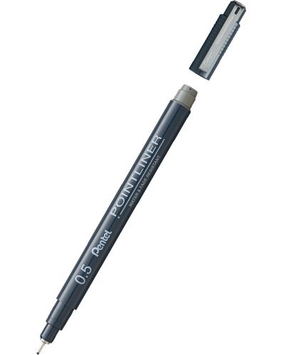 Fineliner flomaster Pentel Pointliner - 0.5 mm, sivi - 1