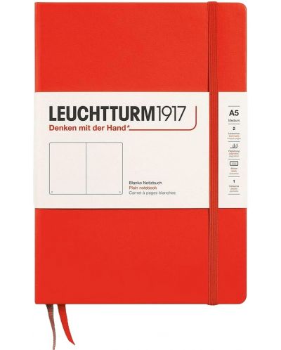 Bilježnica Leuchtturm1917 New Colours - A5, bijele stranice, Lobster, tvrdi uvez - 1
