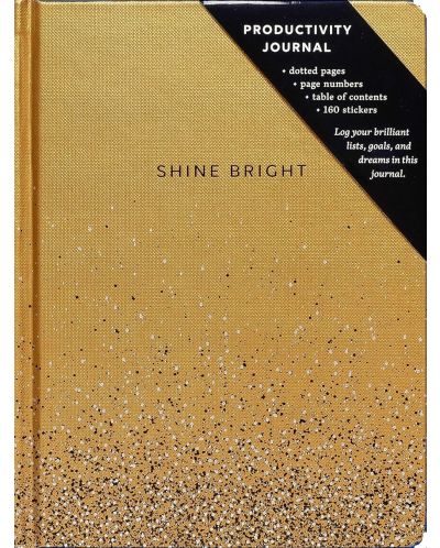 Bilježnica Chronicle Books Shine Bright - Zlatna, 96 listova - 1