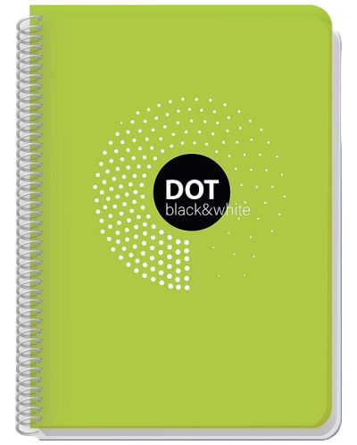 Bilježnica Black&White Exclusive dots - A4, široki redovi, asortiman - 3