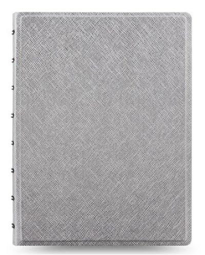 Bilježnica Filofax A6 - Saffiano Metallic, srebrnasta - 1