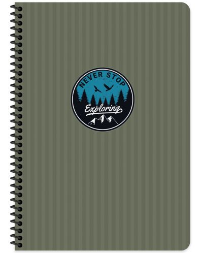 Bilježnica Keskin Color - Outdoor, A4, široke linije, 80 listova, asortiman - 4