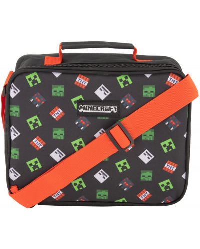 Termoizolirana torba za ručak Graffiti Minecraft - Black - 1