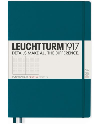 Bilježnica Leuchtturm1917 - А4+, stranice s točkama, Pacific Green - 1