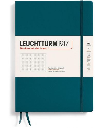 Rokovnik Leuchtturm1917 Composition - B5, zeleni, točkaste stranice, tvrdi uvez - 1