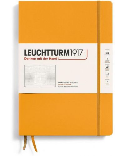 Rokovnik Leuchtturm1917 Composition - B5, narančasti, točkaste stranice, tvrdi uvez - 1