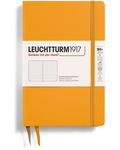 Rokovnik Leuchtturm1917 Paperback - B6+, narančasti, točkaste stranice, tvrdi uvez - 1