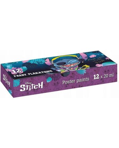 Tempere u posudicama Colorino - Stitch, 12 boja x 20 ml - 1