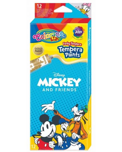 Tempera boje Colorino Disney - Mickey and Friends, 12 boja, 12 ml - 1