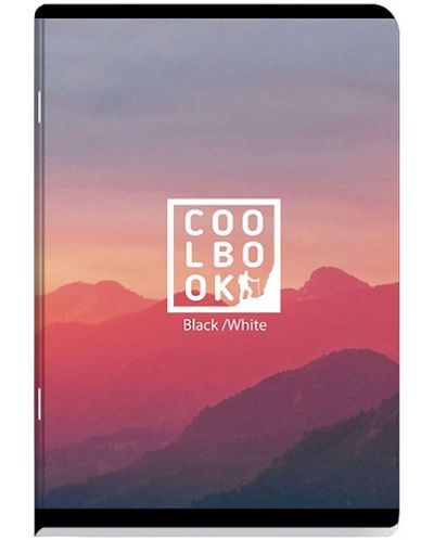 Bilježnica Black&White - Cool Book, A5, 60 listova, široki redovi, asortiman - 4