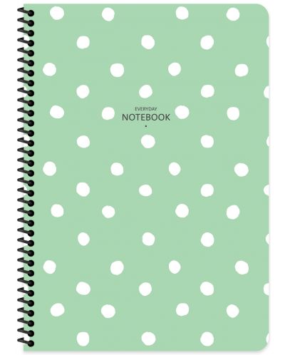 Školska bilježnica sa spiralom Keskin Color Polka Dot - A4, 80 listova, široki redovi, asortiman - 3