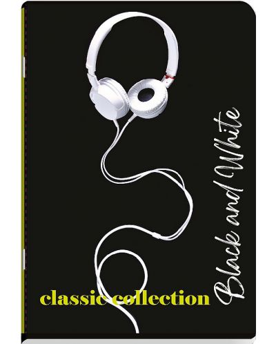 Bilježnica Black&White - Classics, А4, 60 listova, široki redovi, asortiman - 2
