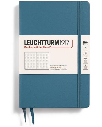 Rokovnik Leuchtturm1917 Paperback - B6+, plavi, točkaste stranice, tvrdi uvez - 1