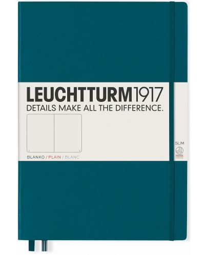 Bilježnica Leuchtturm1917 - А4+, bijele stranice, Pacific Green - 1