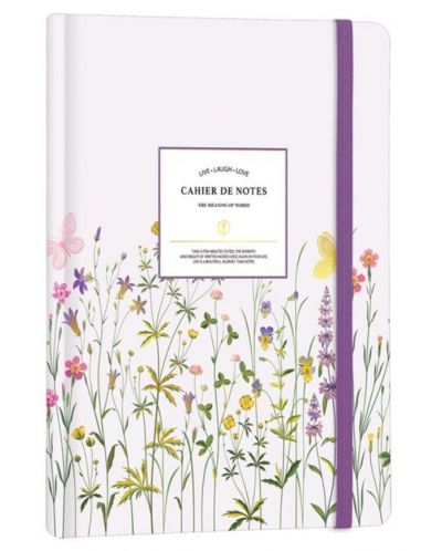 Rokovnik Victoria's Journals Florals - Svijetloljubičasti, tvrdi uvez, točkasti, 80 listova, A6 - 1