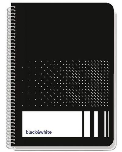 Bilježnica Black&White Exclusive dots - A4, široki redovi, asortiman - 4