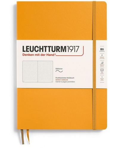 Rokovnik Leuchtturm1917 Composition - B5, narančasti, točkaste stranice, meki uvez - 1