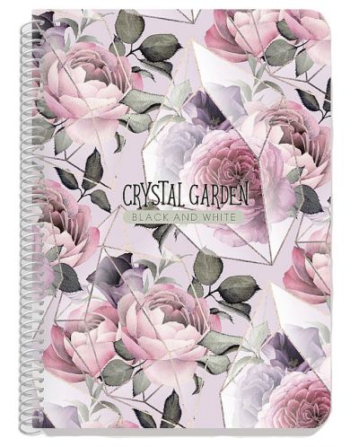 Bilježnica Black&White Crystal Garden - В5, 105 listova, asortiman - 2