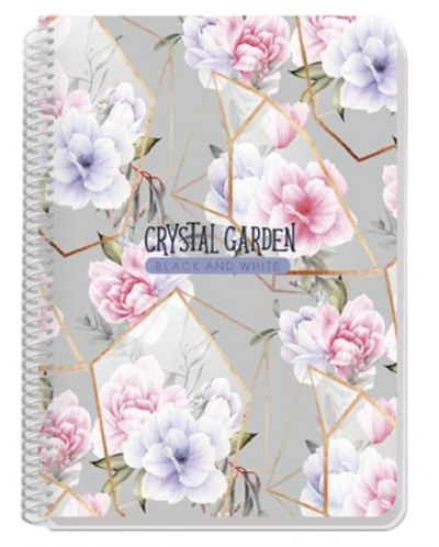 Bilježnica Black&White Crystal Garden - В5, 140 listova, asortiman - 2