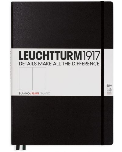 Bilježnica Leuchtturm1917 Master Slim - А4+, bijele stranice, Black - 1