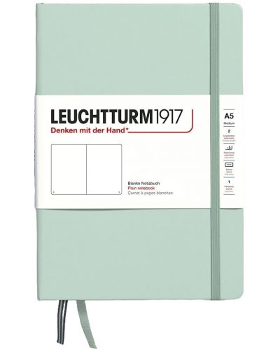 Rokovnik Leuchtturm1917 Natural Colors - A5, svijetlozeleni, bijele stranice, tvrdi uvez - 1