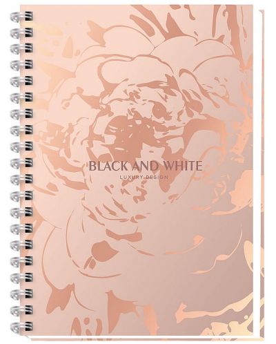 Bilježnica sa spiralom Black&White - Luxury Flowers, A4, 100 listova, 2 teme, asortiman - 1