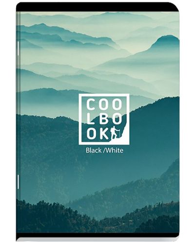 Bilježnica Black&White - Cool Book, A5, 60 listova, široki redovi, asortiman - 6