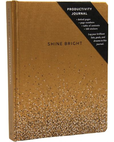 Bilježnica Chronicle Books Shine Bright - Zlatna, 96 listova - 2