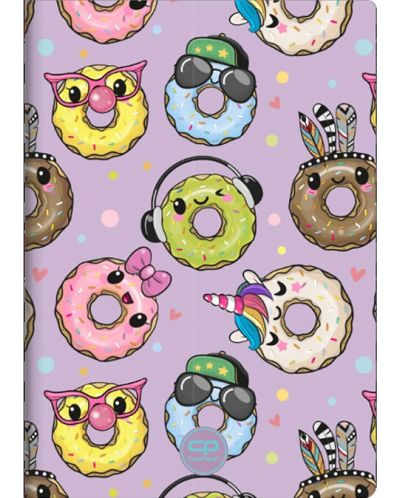 Bilježnica Cool Pack Happy Donuts - А5, široki redovi, 60 listova - 1