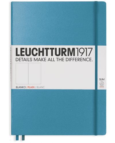 Rokovnik Leuchtturm1917 - А4+, bijele stranice, Nordic Blue - 1