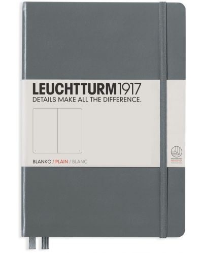Bilježnica Leuchtturm1917 - А5, bijele stranice, Anthracite - 1