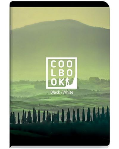 Bilježnica Black&White - Cool Book, A5, 60 listova, široki redovi, asortiman - 8