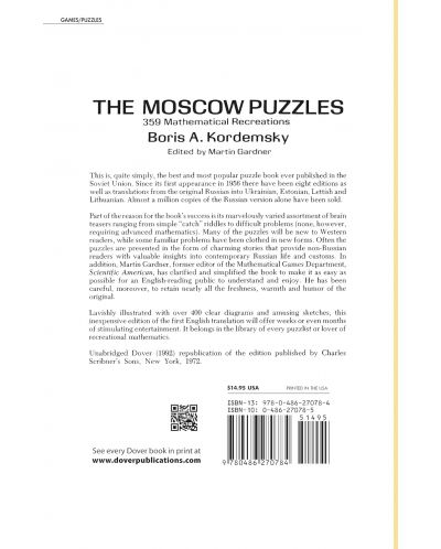 The Moscow Puzzles: 359 Mathematical Recreations - 2