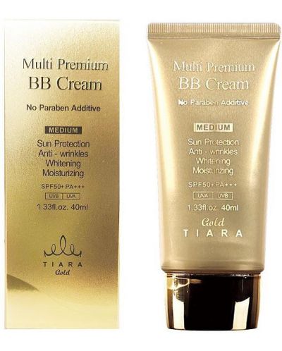 Tiara Gold BB krema za blistavu kožu Multi Premium, SPF 50+, Medium, 40 ml - 1