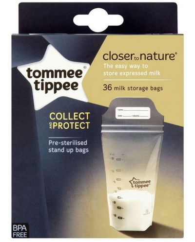 Set vrećica za majčino mlijeko Tommee Tippee - Closer to Nature, 350 ml, 36 komada - 1