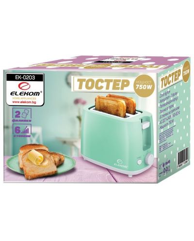 Toster Elekom - 0203, 750 W, zeleni - 2
