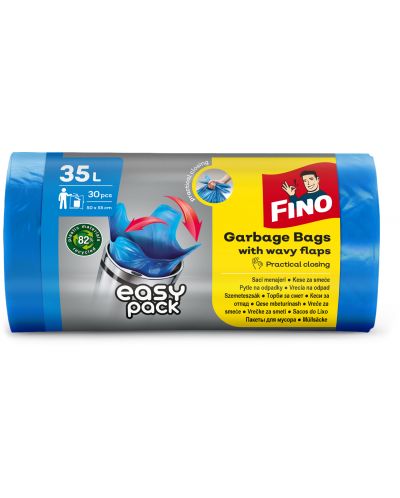 Vreće za smeće Fino - Easy pack, 35 L, 30 komada, plave - 1