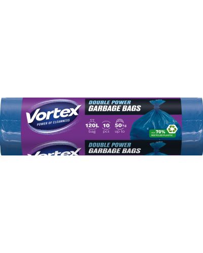 Vreće za smeće Vortex - Ultra Strong, 120 l, 10 komada, dvoslojne - 1