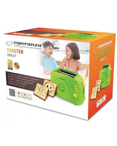 Toster Esperanza - EKT003 Smiley, 750W, 7 stupnjeva, zeleni - 3