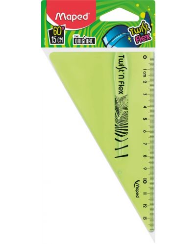 Trokut Maped Twist'n Flex - 15 cm, zeleni - 1