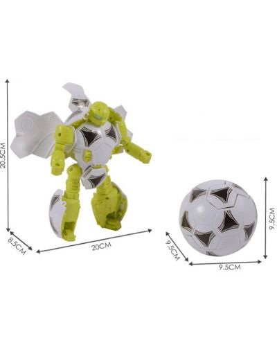 Robot koji se transformira Raya Toys - Nogometna lopta  - 6