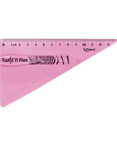 Trokut Maped Twist'n Flex - 15 cm, ružičasti - 2